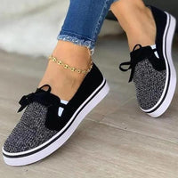Women's Breathable Slip-on Flat Bow Casual Pumps 07281994C