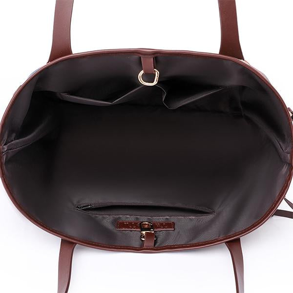 Women's Retro Spliced Large Capacity Shoulder Crossbody Bag 37124434S