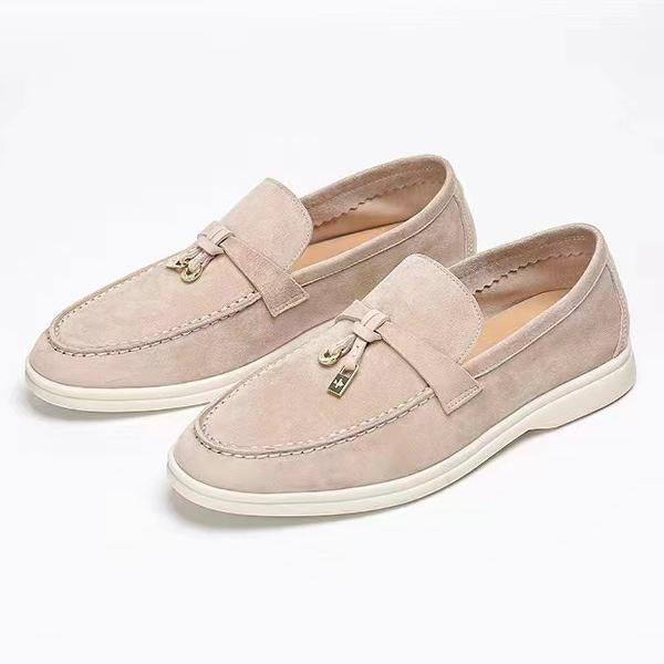 Women's Vintage Suede Flat Slip-on Loafers 33140329C