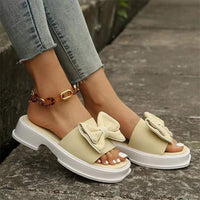 Women's Platform Thick-Soled Bow-Knot Soft-Soled Sandals 16486725C