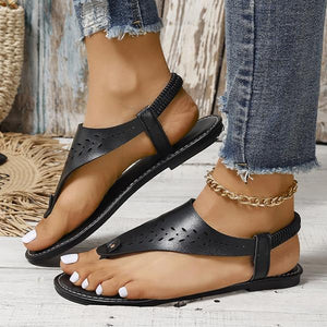 Women's Casual Flat-Soled Hollow Roman Sandals 18736239S