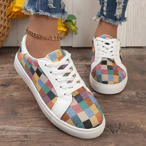 Women's Everyday Plaid Flat Casual Shoes 74527373S