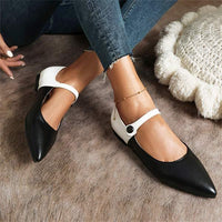 Women's Pointed-Toe Color-Block Casual Mule Flats 48540407C