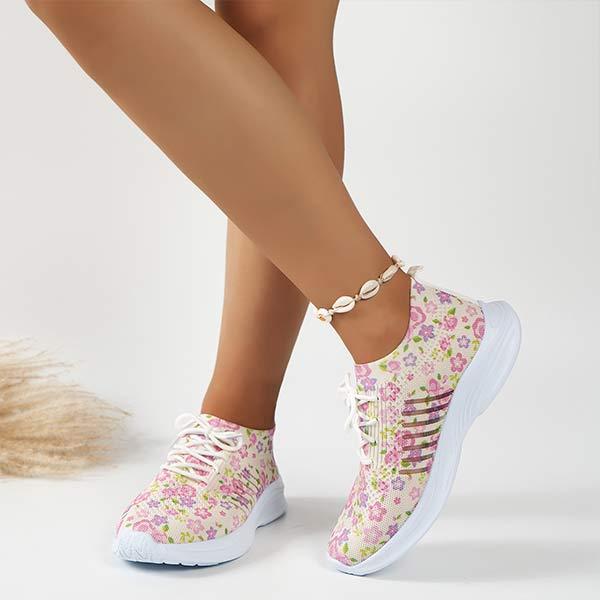 Women's Fashion 3d Printing Flying Mesh Slip-On Slip-On Shoes 96963902C