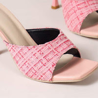 Women's Thin Heel Square Toe High Heel Sandals 55957084C