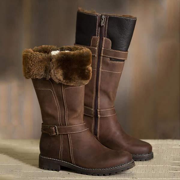 Women's Round Toe Knee-High Snow Boots 40675954C
