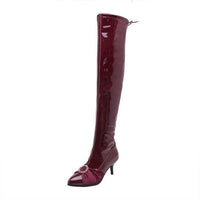 Women's Elegant Rhinestone Stiletto Over the Knee Boots 18082227S