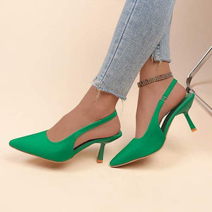 Women's Strappy Back Stiletto Pumps with Pointed Toe 89927693C