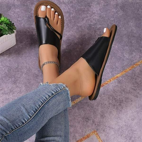 Women's Set Toe Comfortable Casual Open Toe Sandals And Slippers 14662162C
