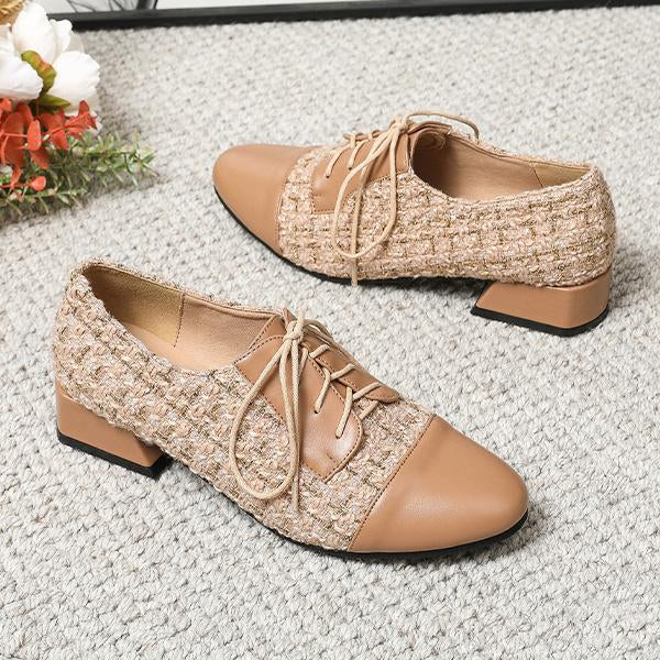 Women's Elegant Casual Spliced Strappy Block Heels 52229035S