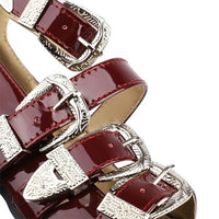 Women's Fashionable Retro Belt Buckle Flat Shoes 66905449S