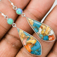 Vintage Colorful Glass Drop Earrings 86122236C