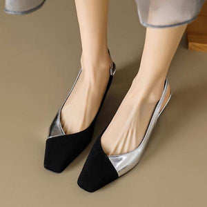 Women's Retro Elegant Square Toe Block Heel Shoes 56048685S