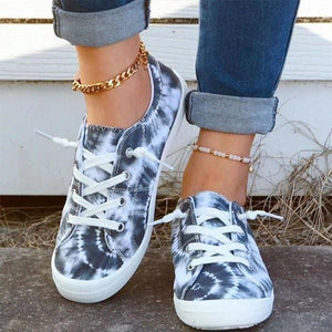 Women's Casual Fashion Printed Lace Up Flats 86853257S
