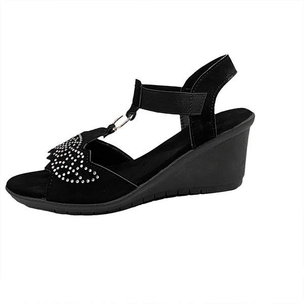Women's Rhinestone Peep Toe Wedge Sandals 24840358C