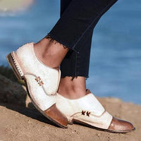 Women's Retro Casual Color Contrast Flat Shoes 19476450S