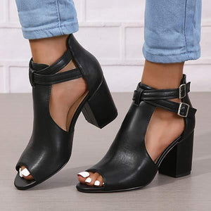 Women's High Heel Buckle Sandals 12166461C