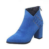 Women's Fashion Suede Pointed Toe Booties 57365168S