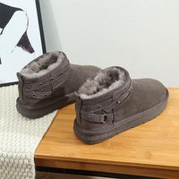 Women's Casual Versatile Plush Short Snow Boots 18424381S