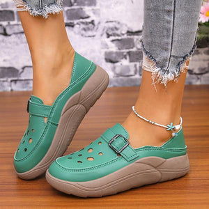 Women's Retro Casual Hollow Breathable Thick-soled Shoes 37782776S