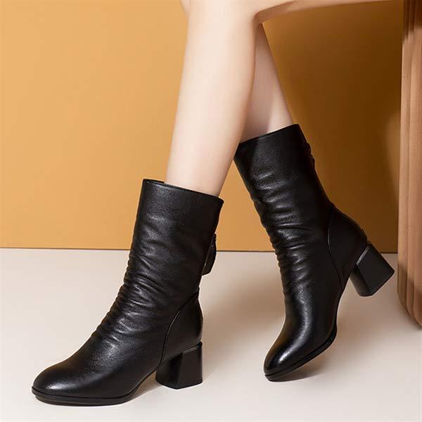 Women's Mid-Calf Fashion Boots with Medium Heel 34692615C