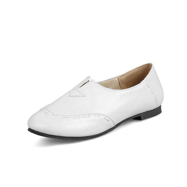Women's Casual Slip-On Solid Color Flat Shoes 37995896S