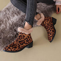 Women's Leopard Print Fashion Snow Boots 05496161C