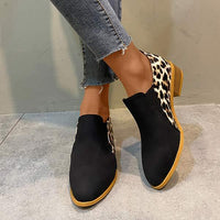 Women's Thick Heel Colorblock Short Boots 61061134C