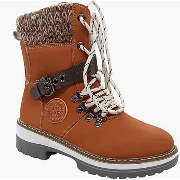 Women's Knitted Patchwork Martin Boots 48008060C