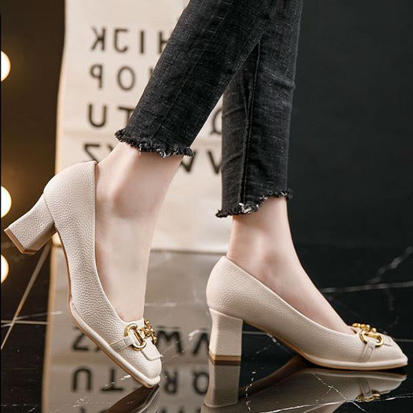 Women's Vintage Square Toe Horsebit Mary Jane Shoes 69426939C
