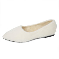 Women's Casual Pointed Toe Plush Flats 59734262S