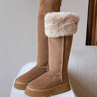 Women's Fleece-Lined Thick Warm Long Snow Boots 66542779C
