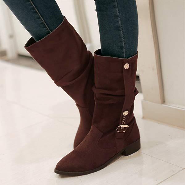 Women's High Elastic Frosted Fashion Boots 69420022C