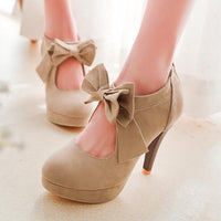 Women's Fashion Bowknot Platform Stiletto Shoes 41112583C