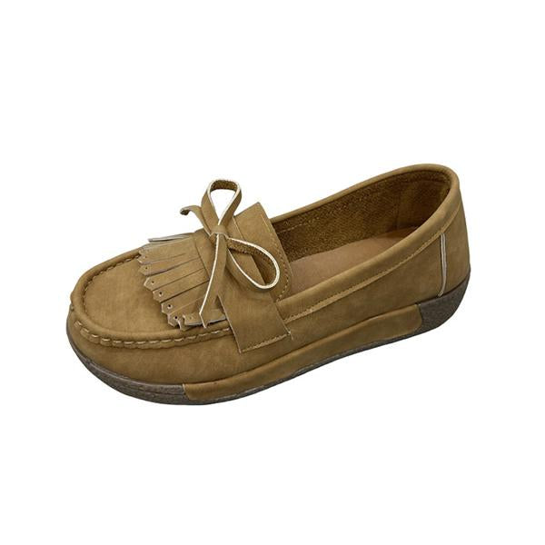 Women's Casual Slip-on Bow Thick Sole Loafers 03634701S