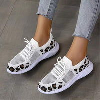 Women's Round Toe Lace Up Flat Comfortable Mesh Shoes Casual Sports Shoes 26074567C