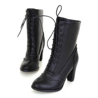 Women's High Heel Front Lace-Up Ankle Boots 29278157C