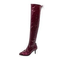 Women's Elegant Rhinestone Stiletto Over the Knee Boots 18082227S