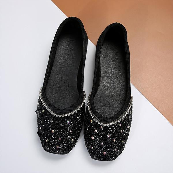 Women's Fashionable Rhinestone Casual Flat Shoes 06464933S