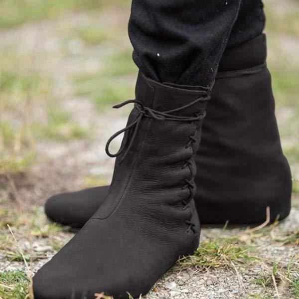 Women's Flat Cross Strap Low-Calf Boots 58481751C