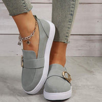 Women's Solid Color Casual Flat Shoes 83752396C