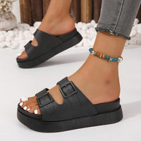 Women's Fashionable Platform Non-Slip Soft Soled Slippers 03683584S