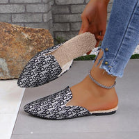 Women's Casual Leopard Pointed Toe Half Slippers 41321386S