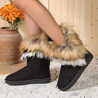 Women's Faux Fur Lined Winter Snow Boots 86432595C