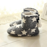 Women's Casual Star Pattern Home Indoor Cotton Shoes 81897701S