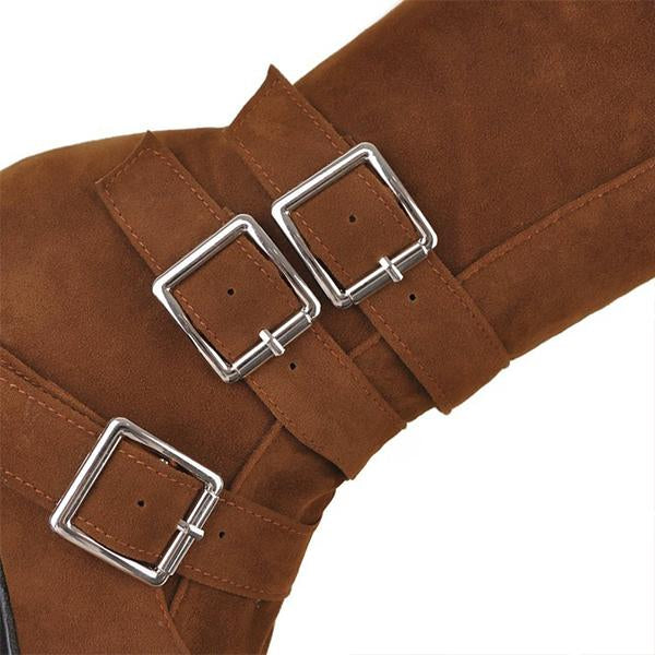 Women's Fashionable Belt Buckle High Knight Boots 03646142S
