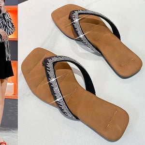 Women's Rhinestone Slide Sandals 61384515C