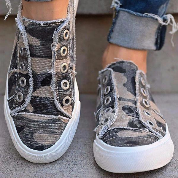 Women's Retro Stitching Casual Sports Canvas Shoes 27604949S