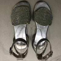 Women's Casual Fashion Rhinestone Silver Sandals 04795847S