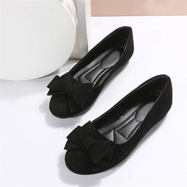 Women's Comfortable Flat Shoes with Bow 74661428C